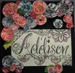 sold paper flower lettering craft art